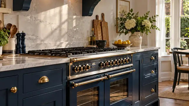 A range cooker cleaned in a Fulham kitchen